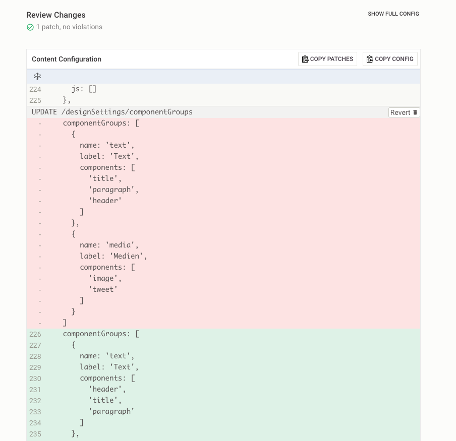 Publish Config