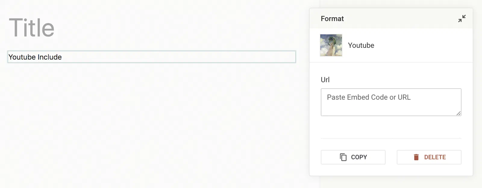 Rendered Sidebar
