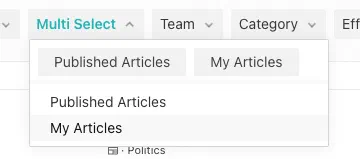 Filter Dropdown