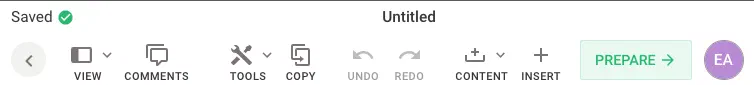 The toolbar narrower still, with preview and history collapsed into a View group