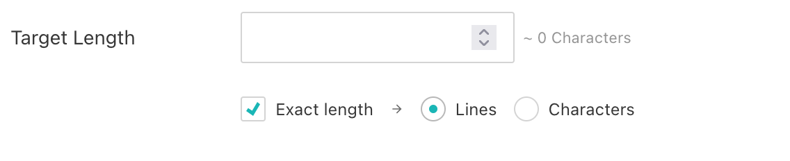 UI mode lines of metadata plugin li-target-length