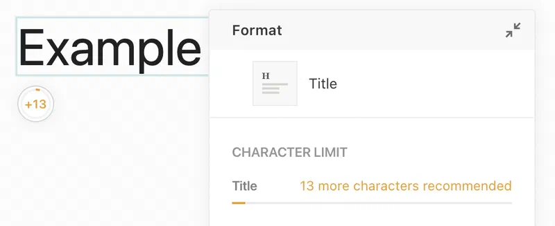 Char Limit UI
