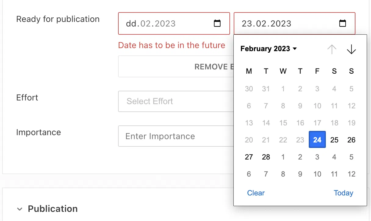 Estimated Time of Completion Metadata Plugin date range