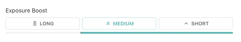 Exposure boost in metadata form
