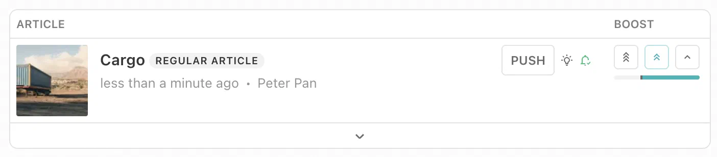 Exposure boost in Table Dashboard