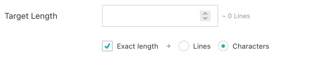 Input Mode: Characters